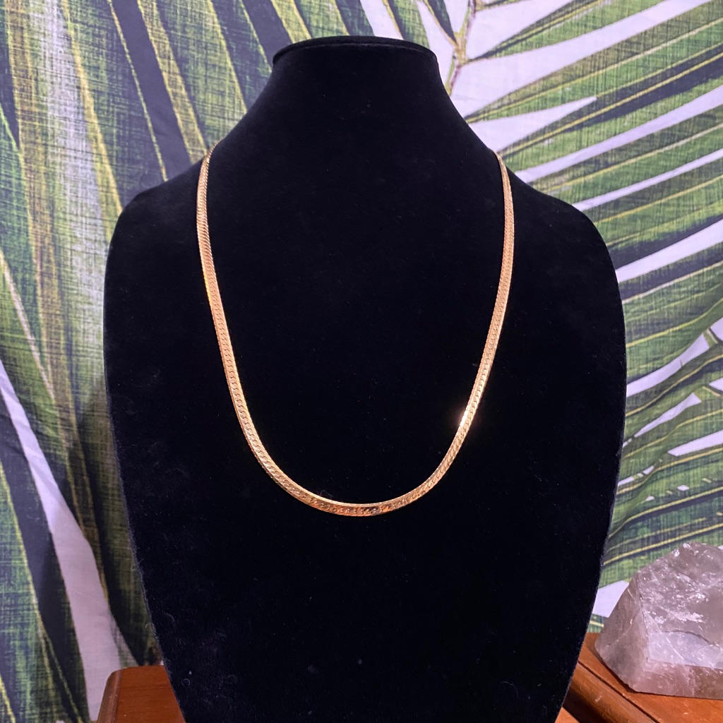 Napier Gold Tone Flat Necklace